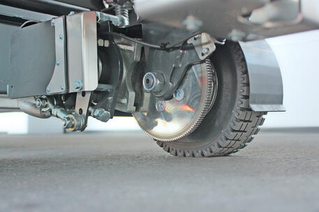 Electrically controlled braking system for the load train