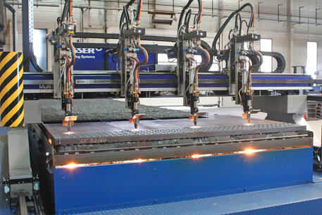 Autogenic cutting with up to 4 cutting heads